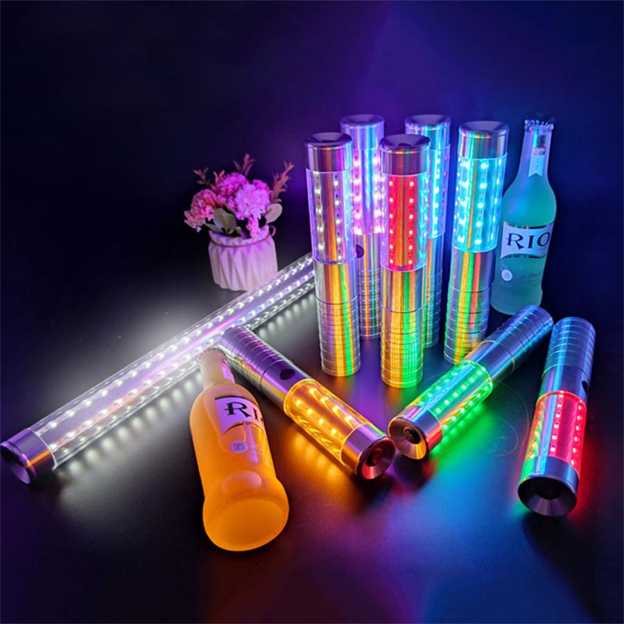 Thrisdar LED Flash Stick Champagne Bottle LED Strobe Baton LED Bottle Service Sparkler light for Night Club Party Decor