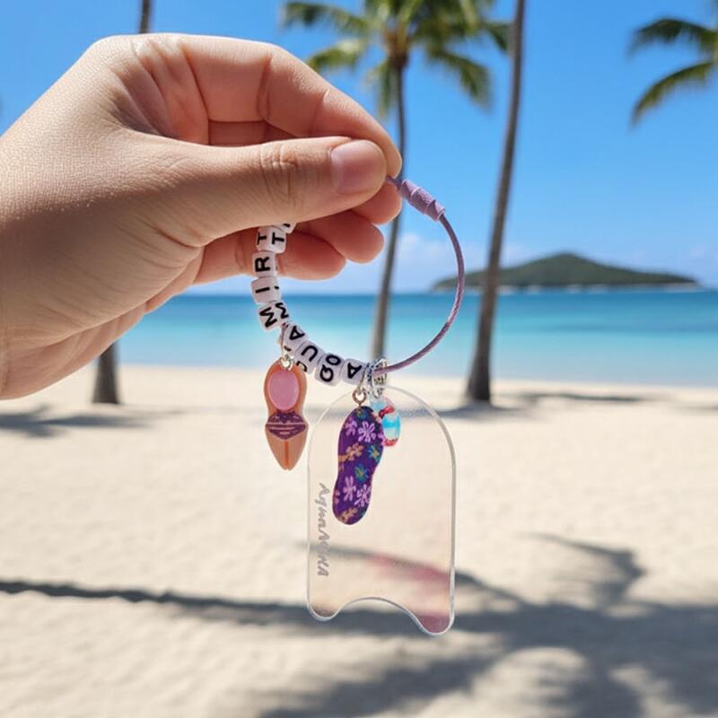 Aurora Hologram Custom Swim Keychain (3 Types) (Initial Type) 2. Initial type