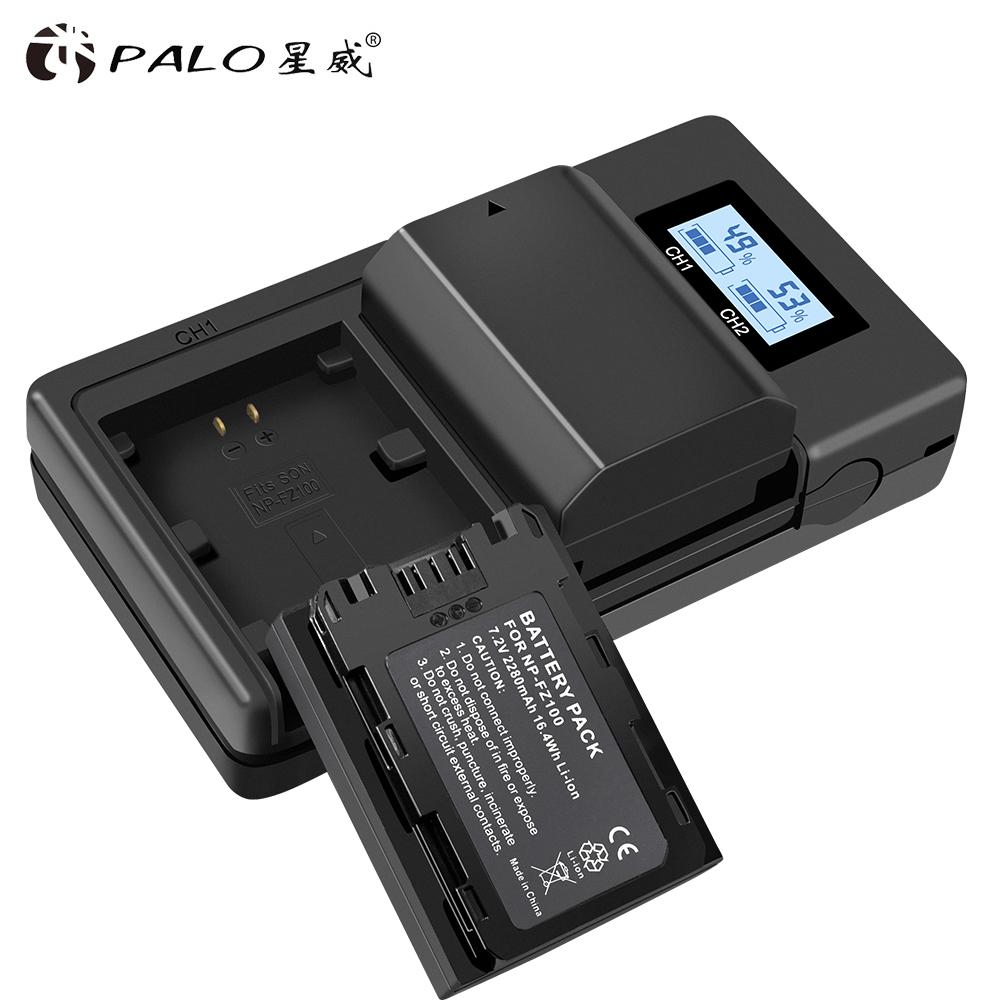2 Slots Camera Battery Charger LCD Display Battery Charger for Sony NP-FZ100 NP-FW50 NP-FV100 NP-F960 NP-F970 Camera Batteries