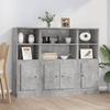 Exklusives Haus - 3er Set Sideboards betongrau Holzwerkstoff