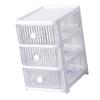 Desktop Storage Box with Drawers Multi Layers Transparent Multifunctional Stackable Desk Organizer