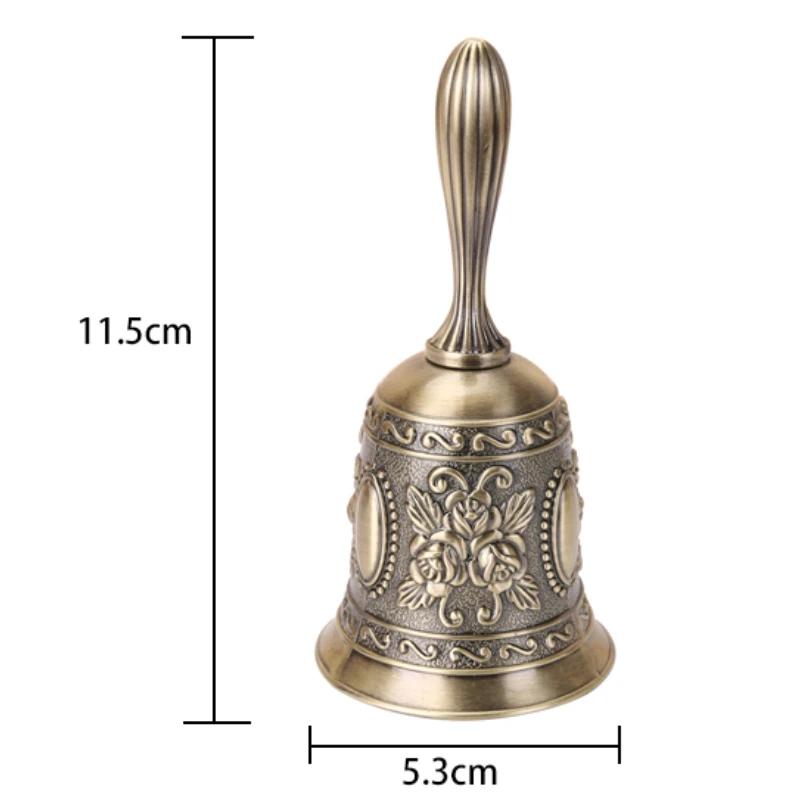 Large Vintage Metal Hand Bell School Dinner Shop Tea Bell Metal Pendant Craft Decoration Wedding Church Decoration Alarm Clock