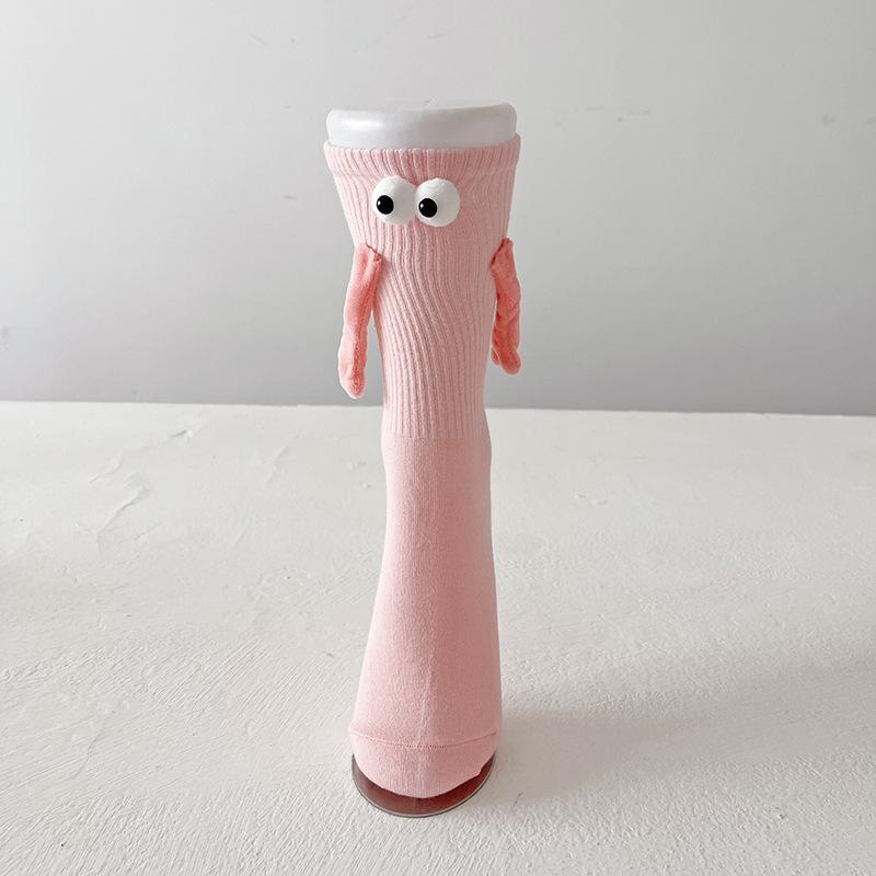 Magnetic Hand Holding Socks Dopamine Colors SocksFunny Men For Women Novelty Friendship Couples Bestie Gift Boyfriend Girlfriend