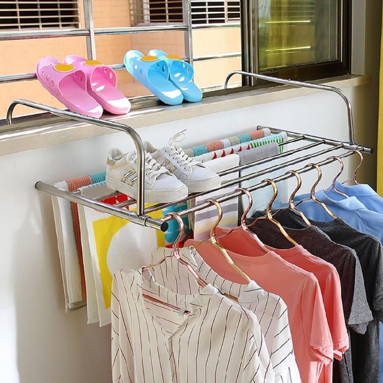 Stainless Steel Folding Drying Rack Collapsible Clothes Towel Bath Towel Shoe