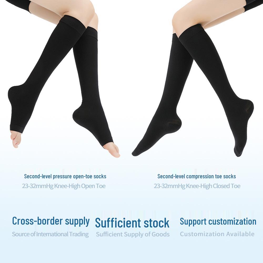 Class II Compression Calf-Length Socks for Varicose Vein & Thrombosis Prevention