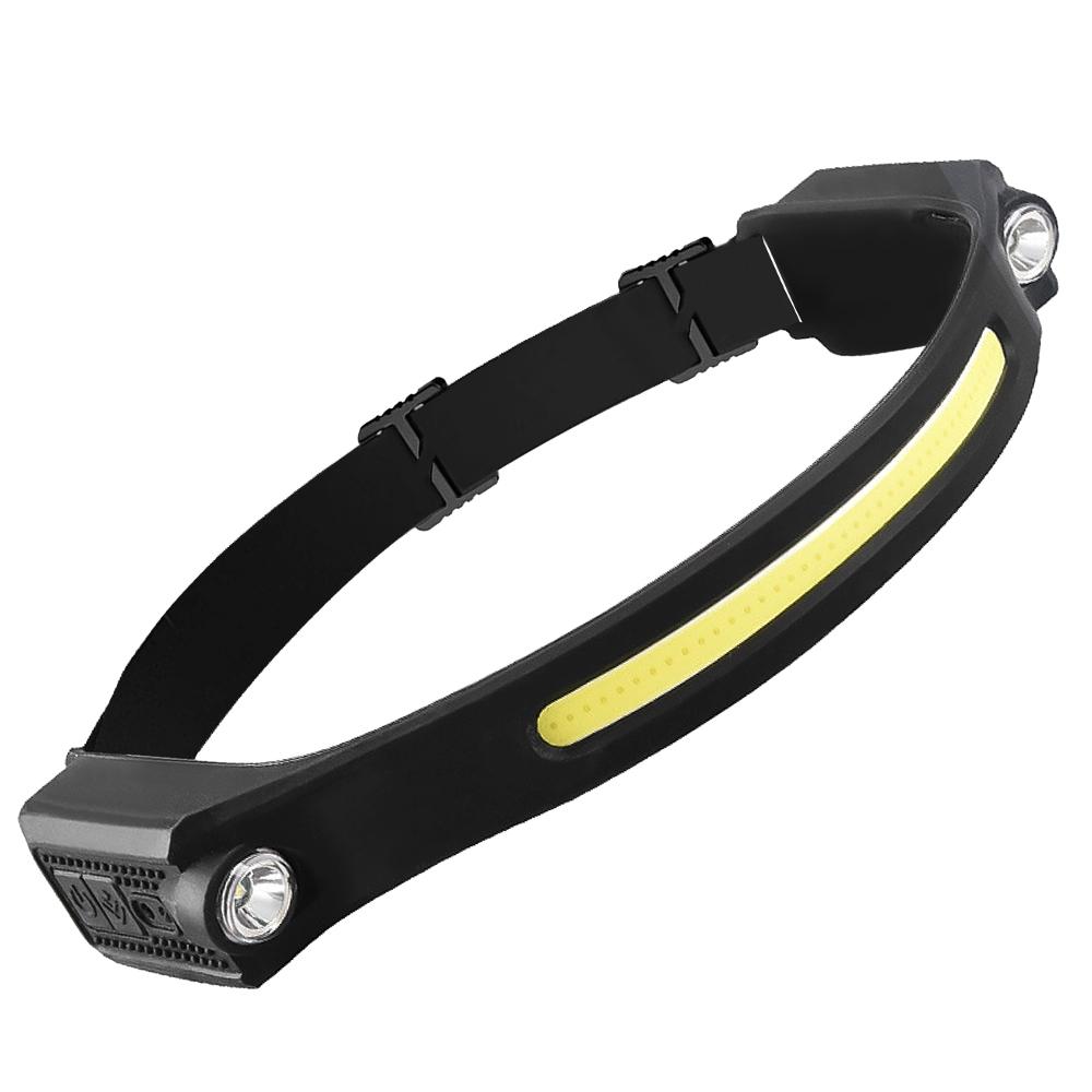 Lett hodelykt lommelykt USB oppladbar utendørs vanntett hodelykt for campingvandring