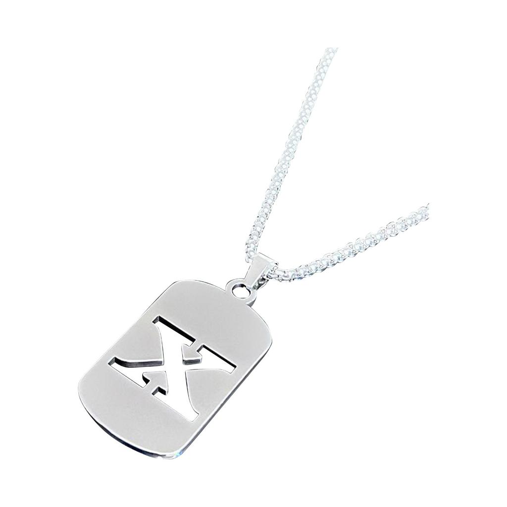 26 English Hollow Titanium Steel Non-fading Jewelry Necklace High-grade  And Winter Sweater Chain