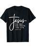Men's Heavyweight Christian Verse T-Shirt - Jesus "The Way The Truth The Life" John 14:6