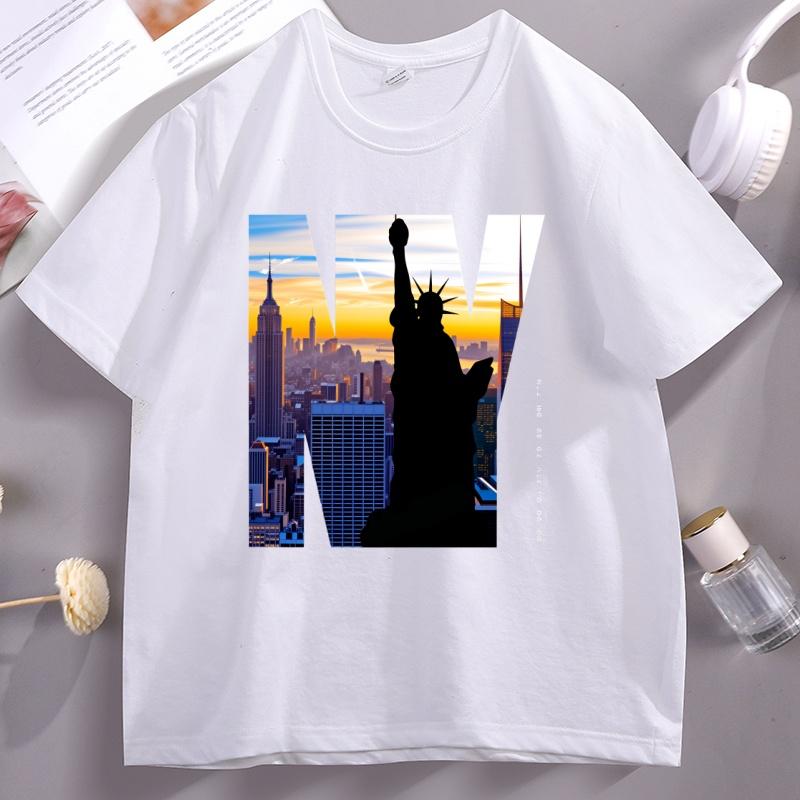 New York City TShirt NYC T Shirt Unisex Unisex Cotton Short Sleeve Round Neck Tshirts Casual Breathableloose Tshirts Streetwear