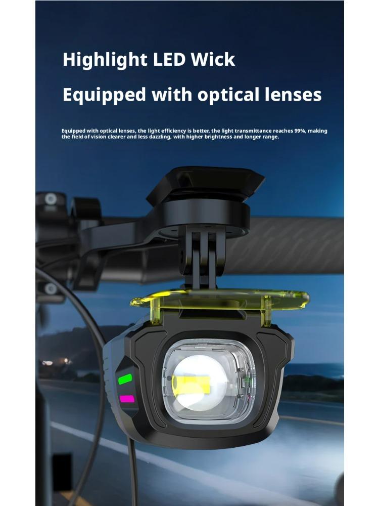 Lumière Avant Vélo de Route Montagne Grands Lumens Lampe de Cyclisme Télécommandée Intelligente Cordon de Suspension Contrôle Intelligent Phare de Vélo