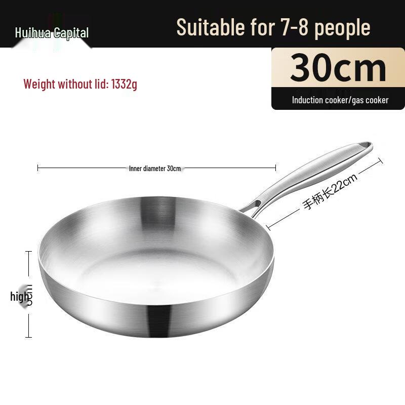 

HUIHUADU 30cm Coating-Free Non-Stick Frying Pan