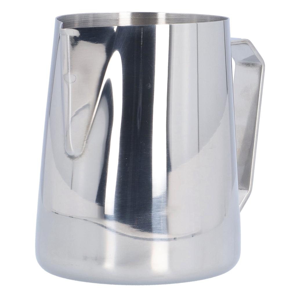 Milk Frothing Pitcher Stainless Steel 600ML Steaming Pitcher for Milk Frother   Arts(600ml;with  : )