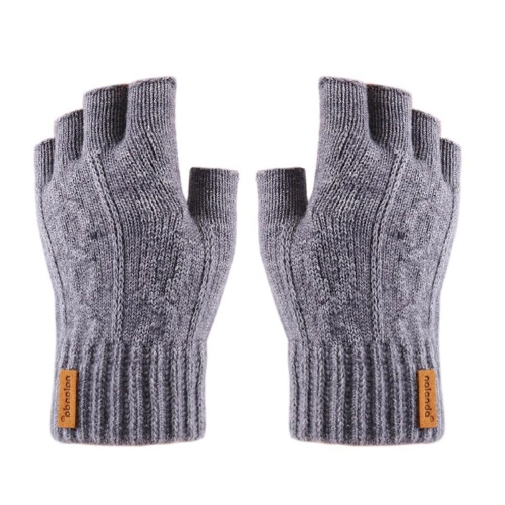 Winter Warm Fingerless Gloves Thicken Touchscreen Gloves New Knitted Gloves  For Men Women Gifts