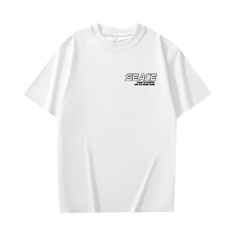 Men Simple Letter Print Short Sleeve T Shirt Crew Neck Loose Fit Casual Basic Daily Summer Top