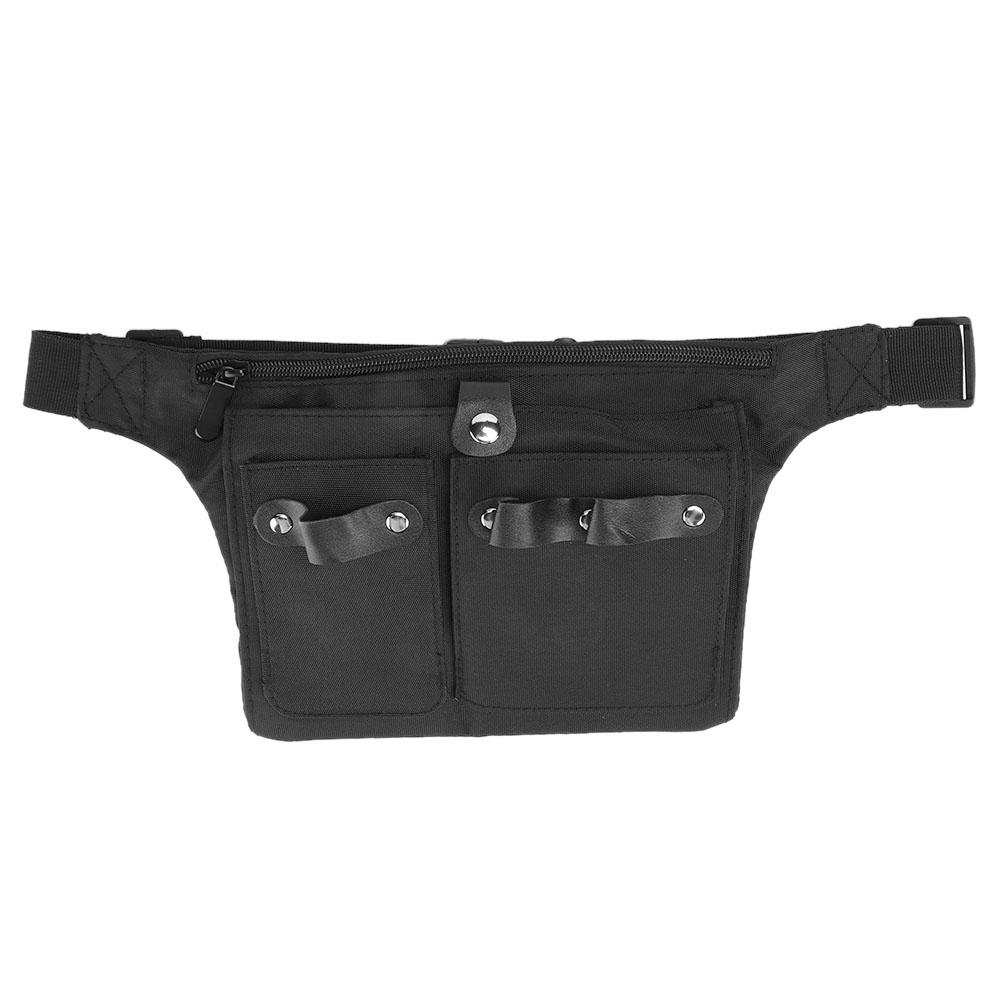 Multi Functional Portable Scissors Waist Bag Hair Clip Comb Hairdressing Tool Storage Bag Black(Black )