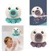 Green Rotating Octopus Baby Bath Toy For Children And Infants Plastic Material Water Sprinkler Interactive Toy