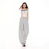 Women's Elastic Waist Cropped Wide-Leg Casual Pants - 2026 Spring/Summer Collection, Versatile Lazy Style, Loose Slimming Fit