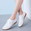 Spring and Summer Hollow White Shoes Women's Flat Shoes Round Toe Fashionable Casual Work Women's Shoes