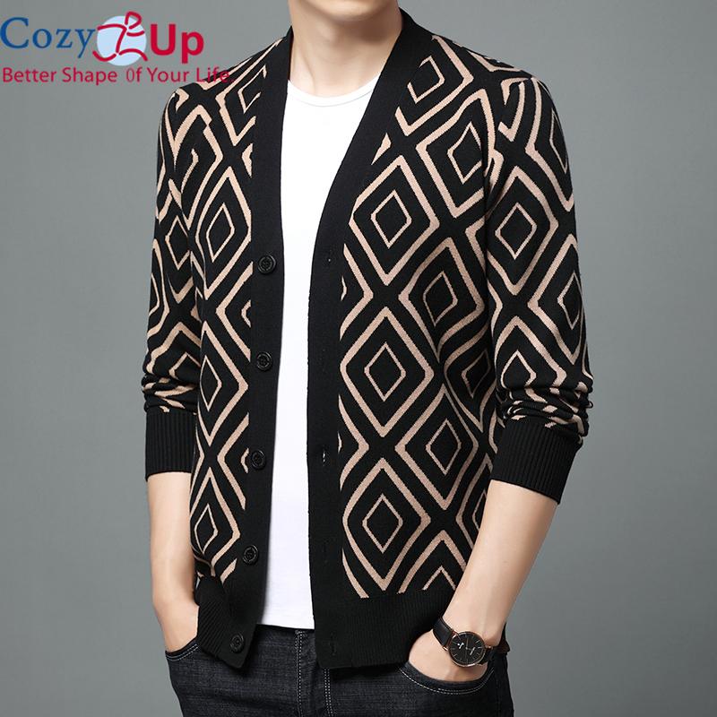 Cozy Up Cardigan Pánsky sveter Klasické svetre s kešu kvetmi Kabát Pletené vrchné oblečenie