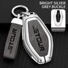 Zinc Alloy Leathher Car Key Cover Case Shell Holder For Jetour X70 X70Plus X90 X95 Protection Key Fob Chain Keyless Accessories
