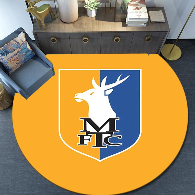 Mansfield Town Round Area Rug,Carpet Rug for Living Room Bedroom Sofa Playroom Decor,Non-slip Floor Mat