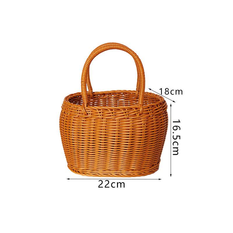 Imitation Rattan Picnic Basket