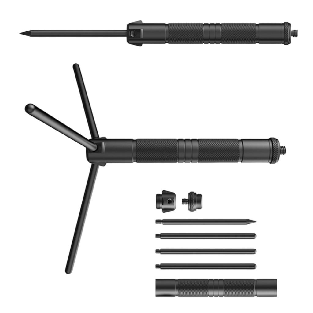 Multipurpose Outdoor Light Stand Regulable Aluminum Alloys Tripods Base for Hiking and Photography
