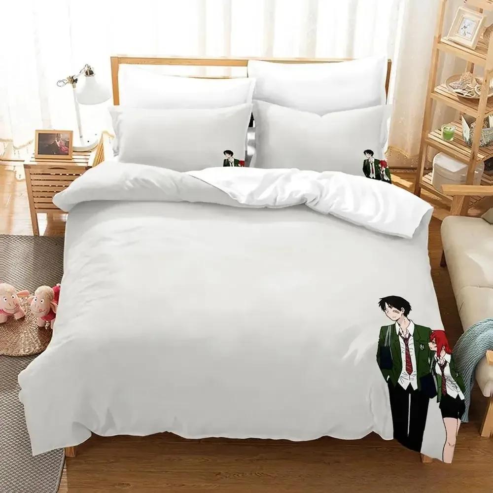 2024 Bettlaken-Set Tomo-chan ist ein Mädchen! Bettwäscheset Einzelbett Twin Full Queen King Size Bettset Erwachsener Kind Schlafzimmer Bettbezugsets