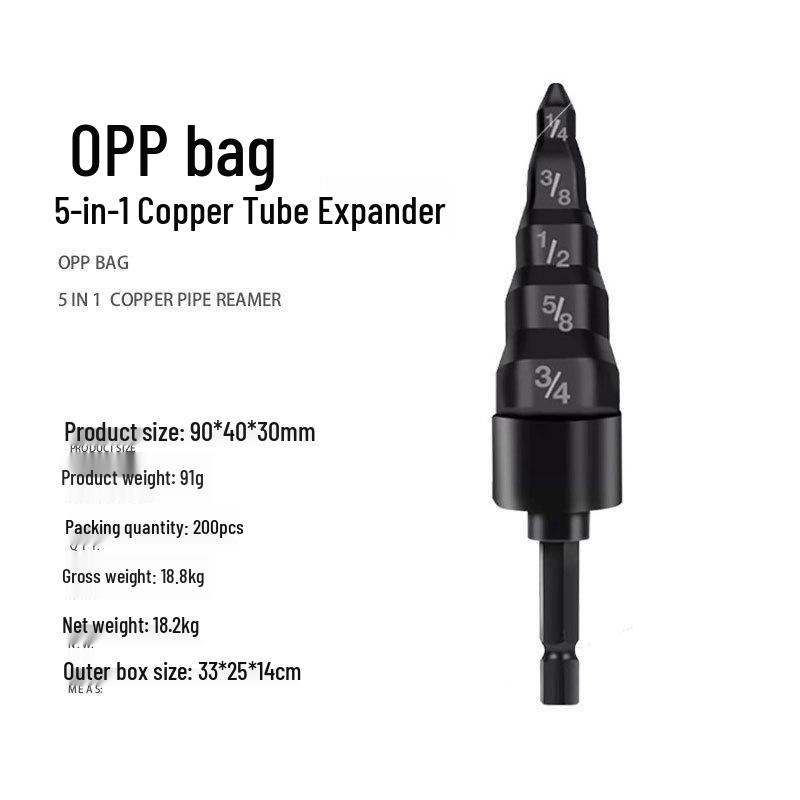 

Электрический расширитель медных трубок кондиционера 5-в-1, набор из 6 шт. с шестигранной рукояткой