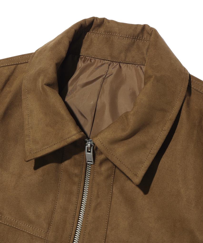 Significant Suede Incision Blouson Jacket Lq1Ju011_Brown
