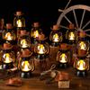Cowboy Theme Party Home Decoration Set Mini Cowboy Hat Lantern Horseshoe Wagon Wheel Hay Bales Creative Festival Decor Supplies