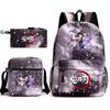 New schoolbag animation three-piece set heat transfer schoolbag small shoulder pencil bag primary and secondary school students backpack