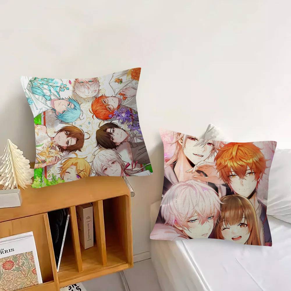 Anime Game Mystic Messenger   Maple Design Cushion Cover Happy Autumn Harvest decor Holiday Decorati Pillow Cover