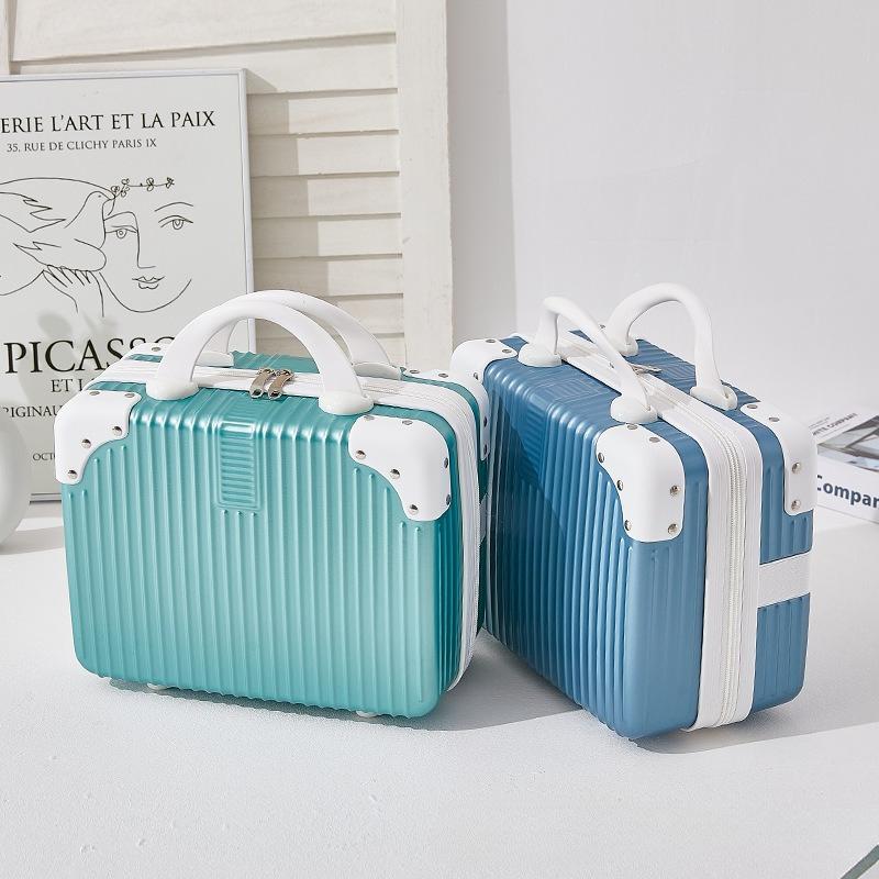 1Pc Cosmetic Case Women's Small Portable Suitcase Travel Storage Bag Small Suitcase Children