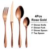 4/8/12/16Pcs Gold Cutlery Set Stainless Steel Tableware Mirror Dinner Set Sliver Knife Fork Spoon Black Kitchen Utensils