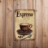 Tin Sign Espresso Wall Art Vintage Cafe Decor Metal Retro Kitchen Bar Rustic 8x12 Inch