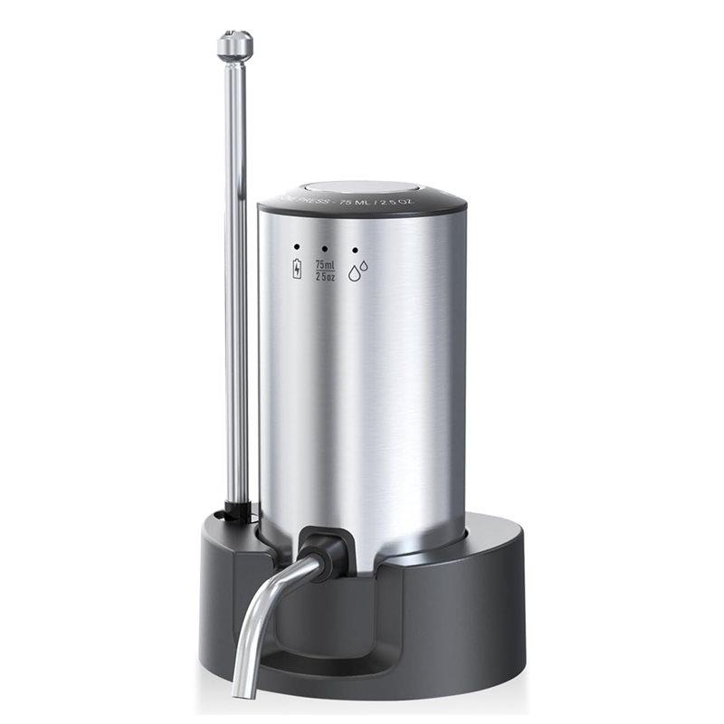 Premium-Upgraded Wine Aerator Electric Wine Decanter Rechargeable Automatic Wine Dispenser Storage Base Wine Aerator Silver-Set серебряный