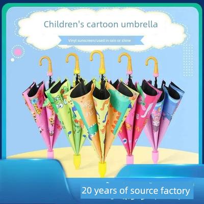 Kinderregenschirme für Jungen und Mädchen, Grundschüler, Kindergartenkinder, Automatische Sicherheitsregenschirme zum Bedrucken, mit UV-Schutz