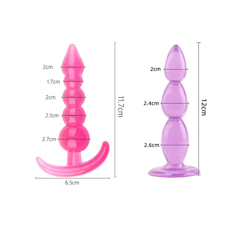Soft Anal Dildo Butt Plug Prostate Massager Adult Gay Phalluses Anal Plug Beads G-spot Erotic Sex Toys For Men Women