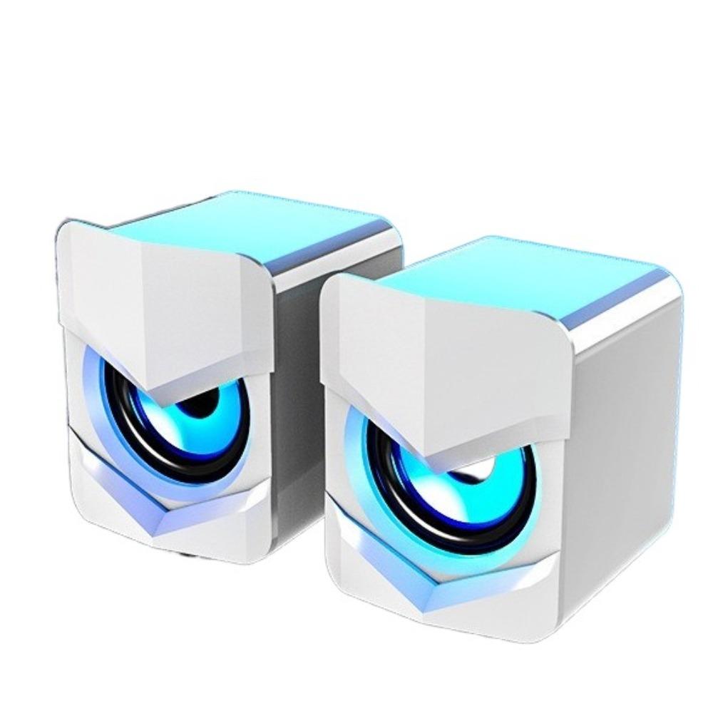 Subwoofer RGB Light USB Speaker AUX Audio Portable Wired Small Speaker Stereo Mini Stereo Mini Speaker Adult