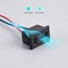 Dual Type C USB Receptacle Female Socket Connector Chassis Mount 2 Port Power Charging Adapter for Car Dashboard Auto Parts Kit