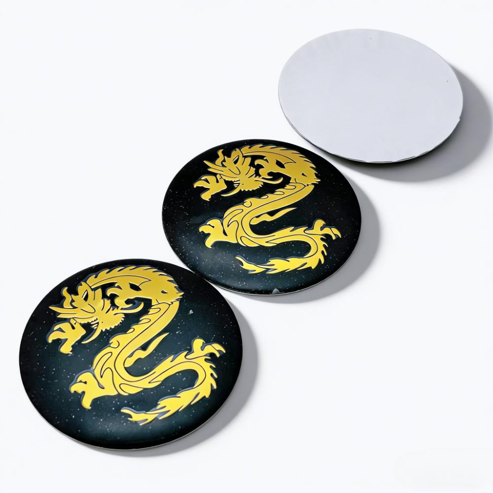 4pcs 56MM Dragon Logo Emblem Car Stickers Accessories for Car Wheel Center Caps Rim Hubcaps Cover Wheels Hub Cap Badge Replace