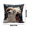 NEW Goat Couch Pillow Cover 17.7 X 17.7inch Rustic Screaming Sheep Head Home Decor Decorative Pillow Covers For Thanksgiving