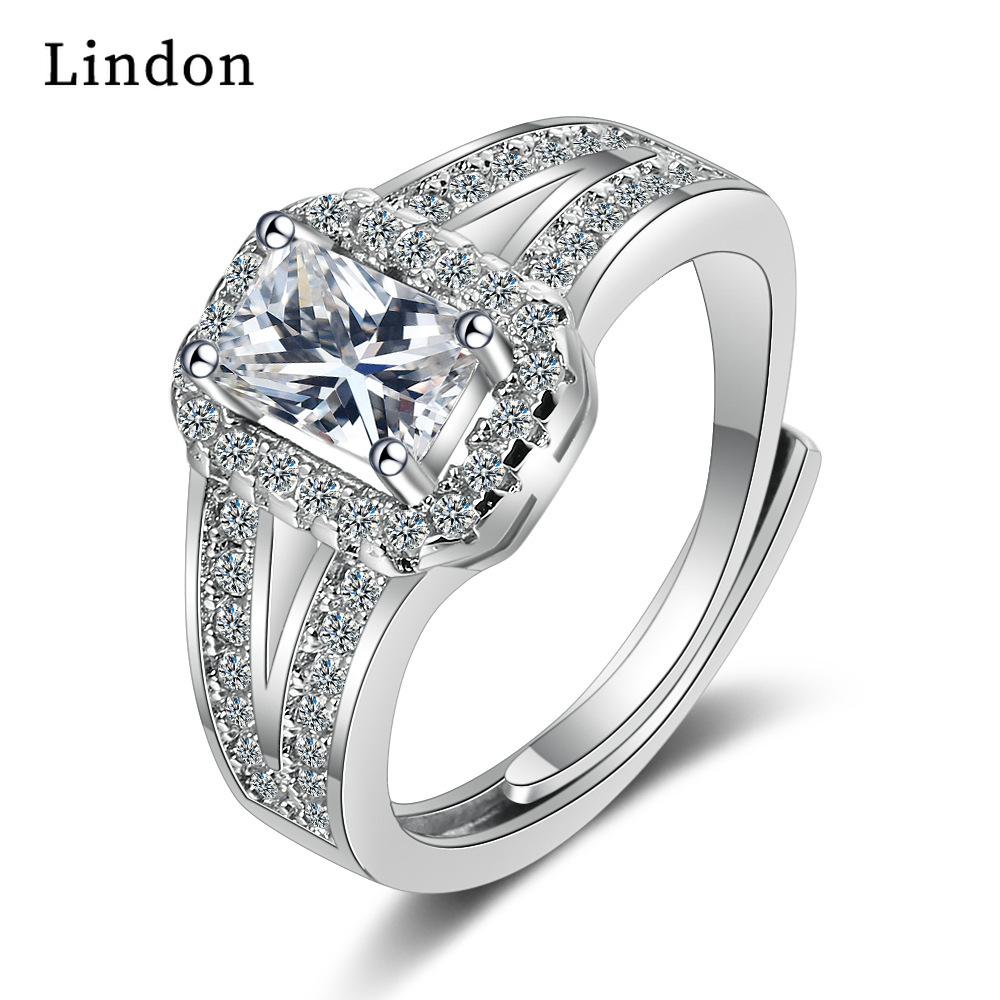 

Женские кольца Lindon с искусственными кристаллами, юбилейное ювелирное кольцо