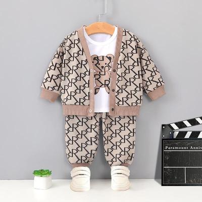 Newborn Spring/Fall Cardigan Outfit: 3-Piece Set for Boys & Girls