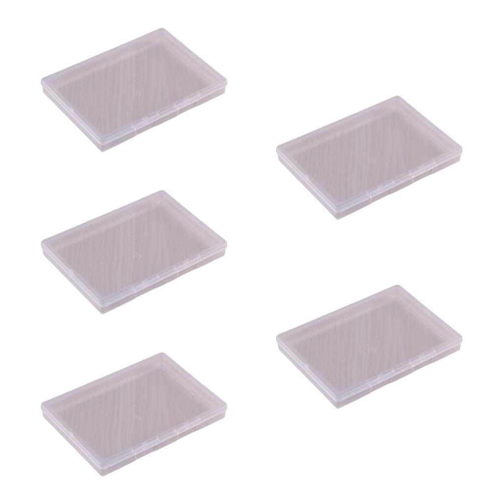 5pcs Stackable Flat Storage Box for Craft Supplies and Documents Transparent Organizers Clear Letter and Paper Holder