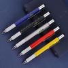 6-in-1 Multitool Pen Multi-Functional Pen with Ruler Level Gauge Ballpoint Pen Stylus Pen Screwdriver Christmas Gadget Gift for Men Dad Husband