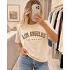 Retro and Trendy TShirt Classic and Versatile Casual Comfortable Round Neck Short Sleeved Tee From Los Angeles California Trend