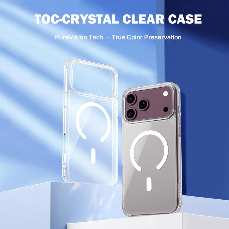 Clear‑Series Dual‑Composite Armor Magnetic Shockproof TPU+Acrylic Phone Case, Transparent Protective Cover For iPhone 17 Pro Max