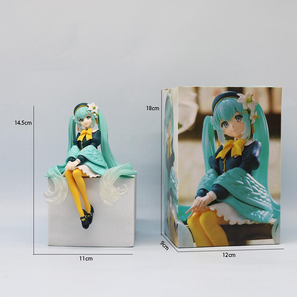 18CM Anime Hatsune Miku Figure Sweet Sweets Melon Soda Float Standing Figure Cute Toy Gift Collection Aciton Figure PVC Doll